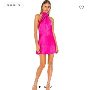 Bright pink mini dress